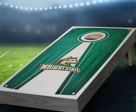 "Wright State Stained Pyramid" Cornhole Boards