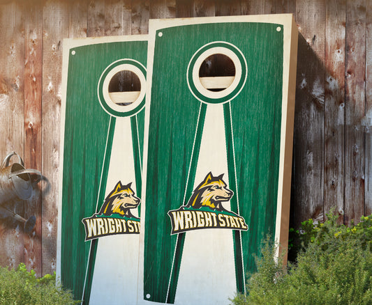 "Wright State Stained Pyramid" Cornhole Boards