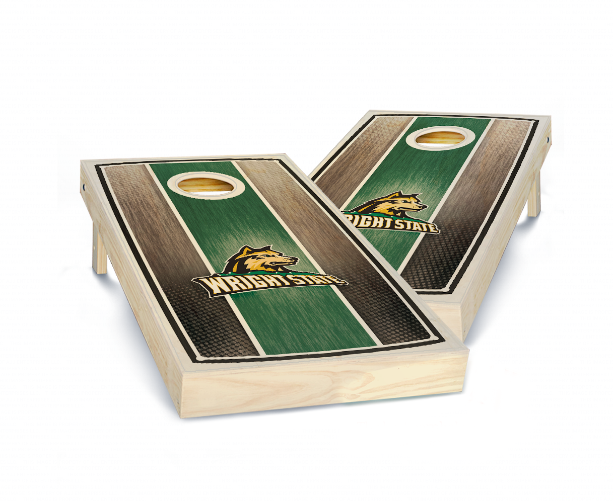 "Wright State Stained Stripe" Cornhole Boards
