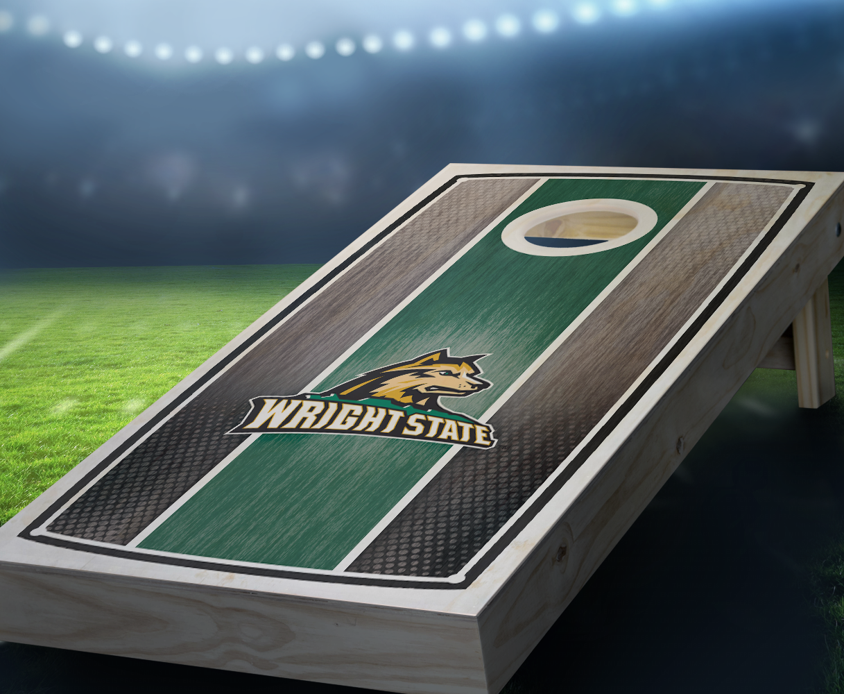 "Wright State Stained Stripe" Cornhole Boards