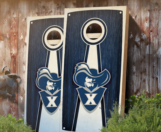 "Xavier Stained Pyramid" Cornhole Boards