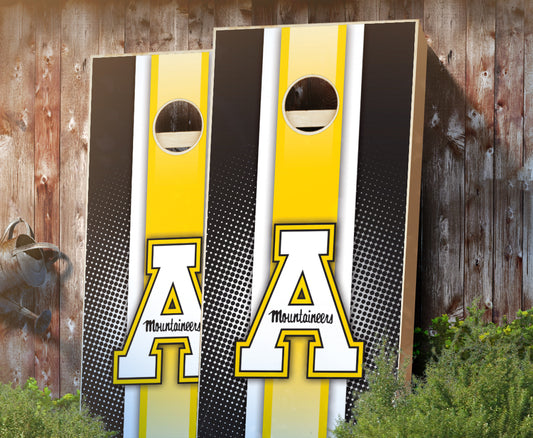 "Appalachian State Striped" Cornhole Boards