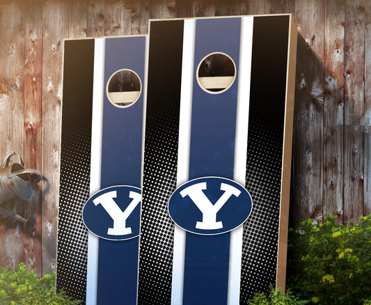 "BYU Striped" Cornhole Boards