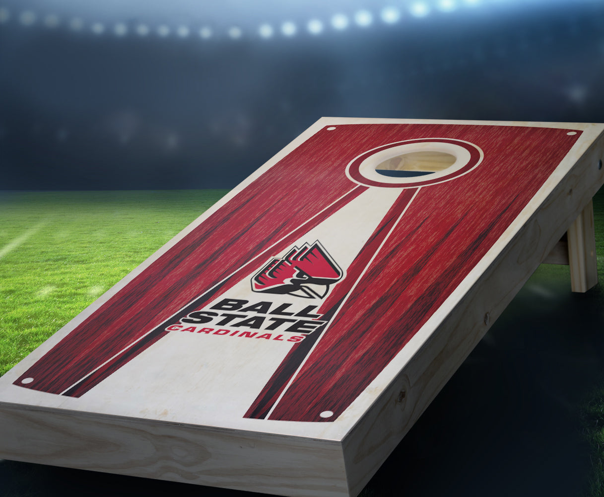 "Ball State Stained Pyramid" Cornhole Boards