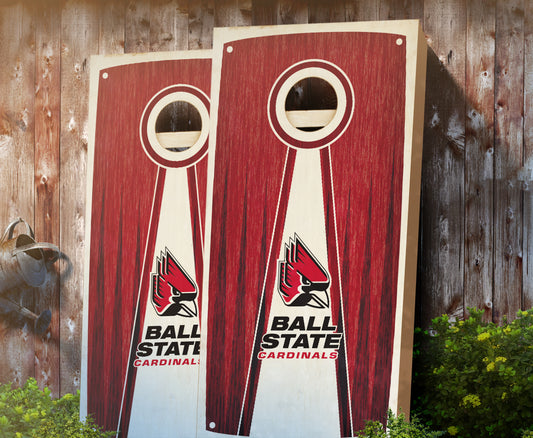 "Ball State Stained Pyramid" Cornhole Boards