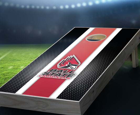 "Ball State Striped" Cornhole Boards