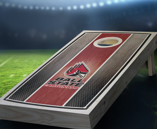 "Ball State Stained Stripe" Cornhole Boards