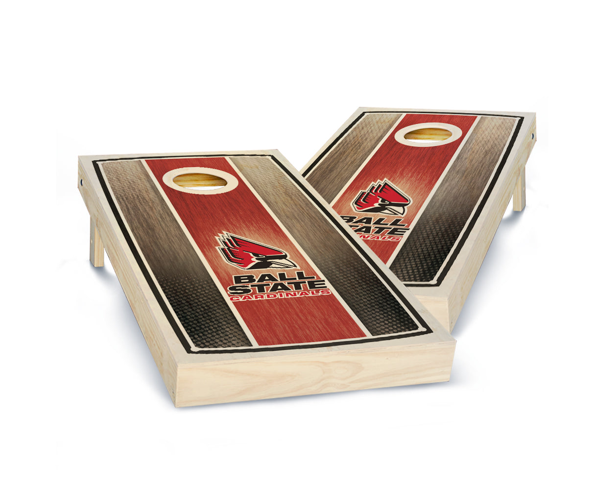 "Ball State Stained Stripe" Cornhole Boards