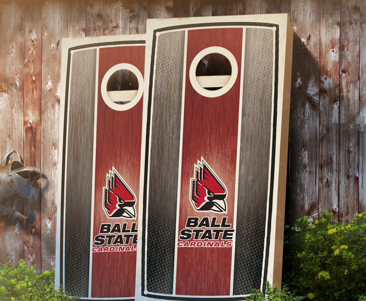 "Ball State Stained Stripe" Cornhole Boards