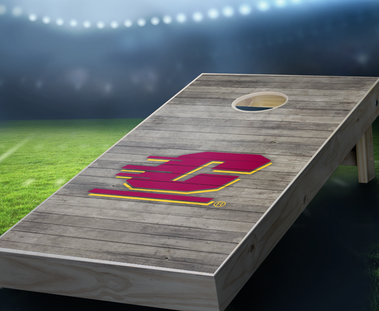 "Central Michigan Distressed" Cornhole Boards