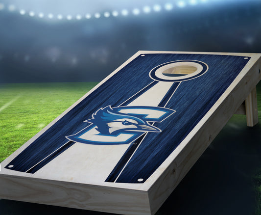 "Creighton Stained Pyramid" Cornhole Boards