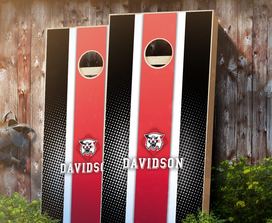 "Davidson Striped" Cornhole Boards
