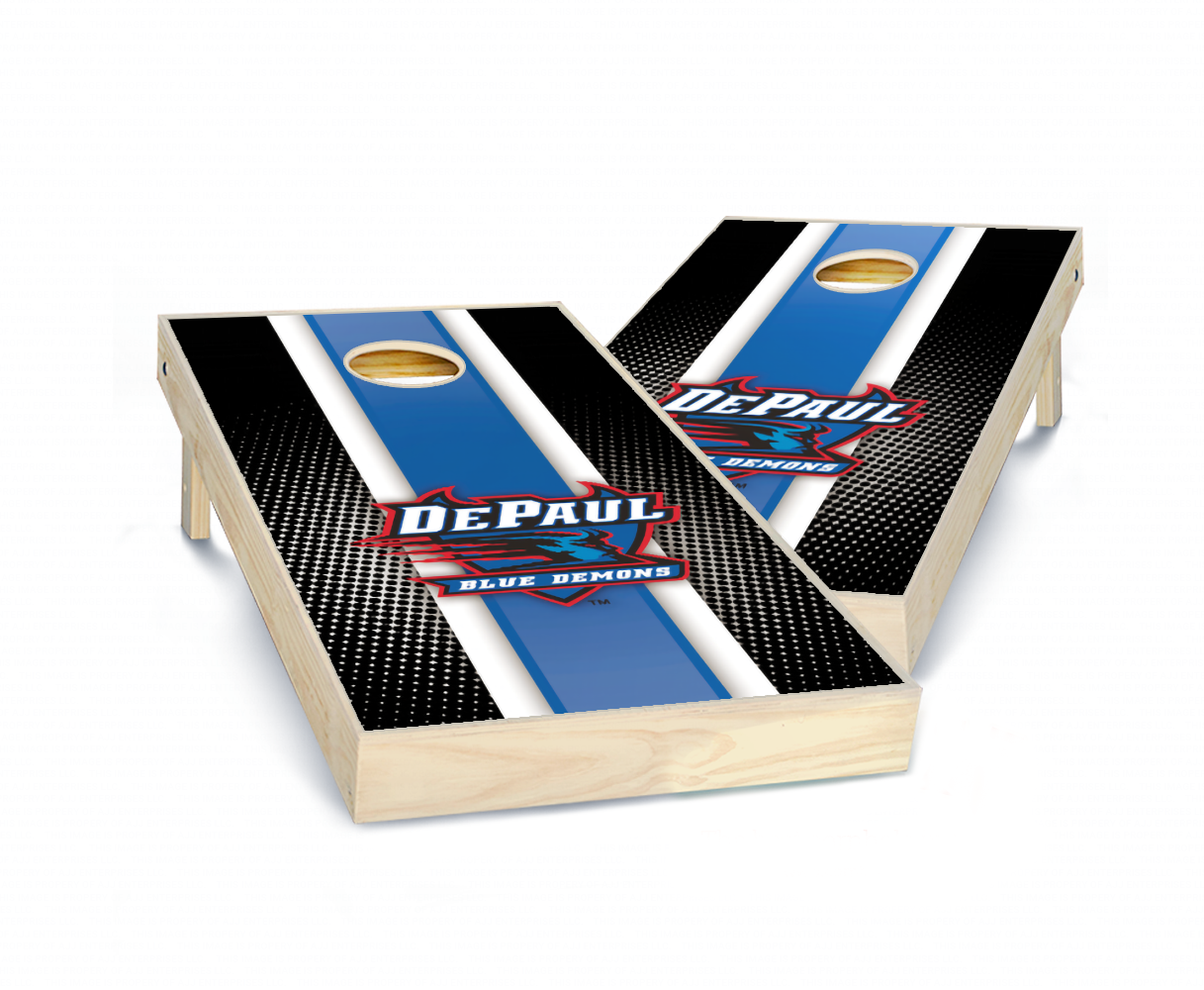 "DePaul Striped" Cornhole Boards