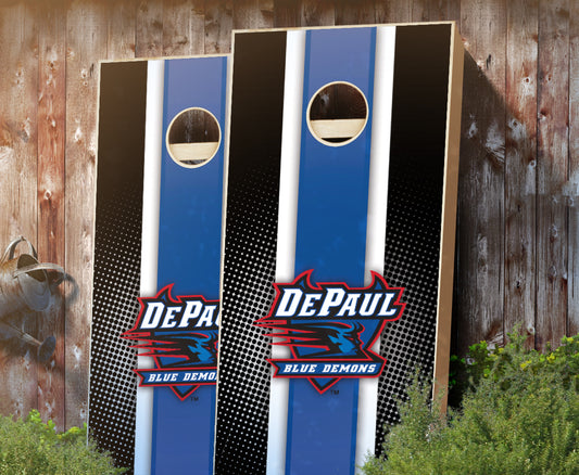 "DePaul Striped" Cornhole Boards