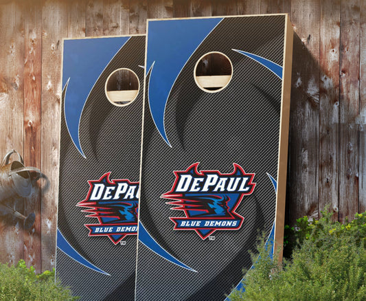 "DePaul Swoosh" Cornhole Boards