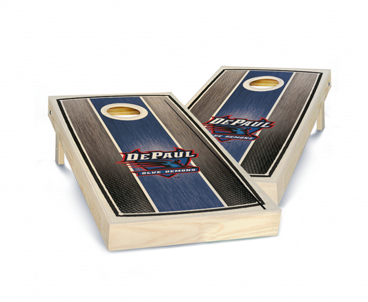 "DePaul Stained Stripe" Cornhole Boards