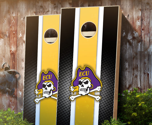 "East Carolina Striped" Cornhole Boards