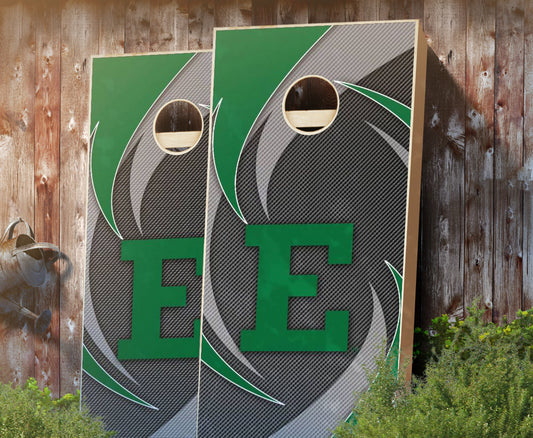 "Eastern Michigan Swoosh" Cornhole Boards