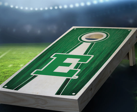 "Eastern Michigan Stained Pyramid" Cornhole Boards