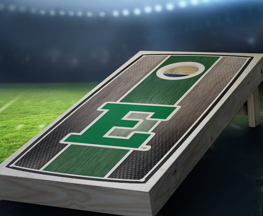 "Eastern Michigan Stained Stripe" Cornhole Boards