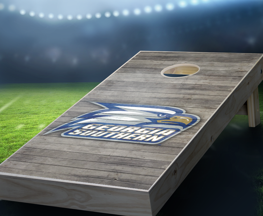 "Georgia Southern Distressed" Cornhole Boards