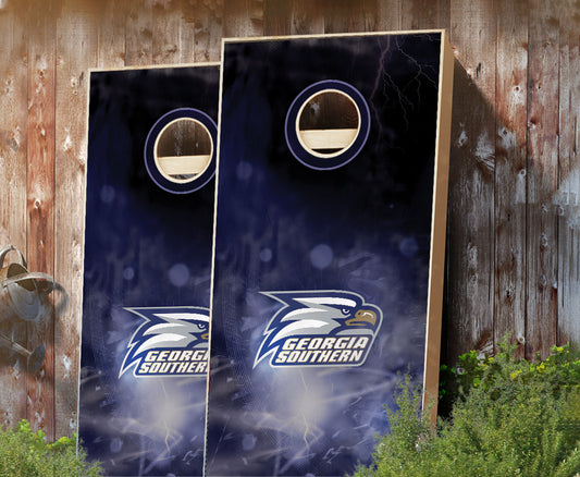 "Georgia Southern Smoke" Cornhole Boards