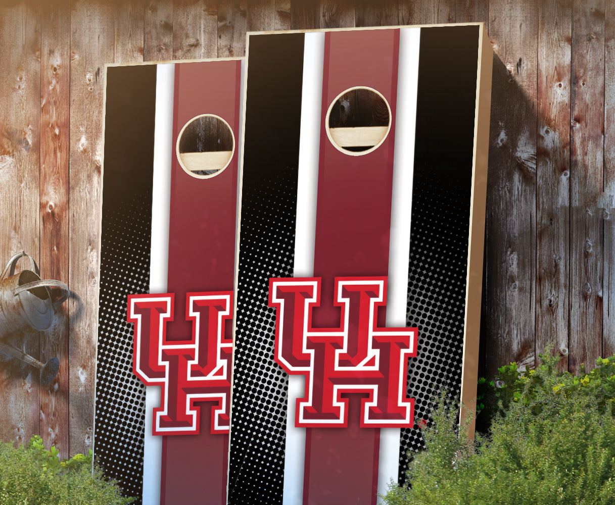 "Houston Striped" Cornhole Boards