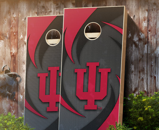 "Indiana Swoosh" Cornhole Boards