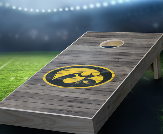 "Iowa Distressed" Cornhole Boards