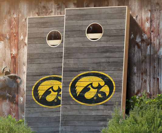 "Iowa Distressed" Cornhole Boards