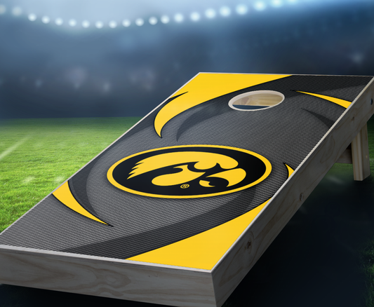 "Iowa Swoosh" Cornhole Boards