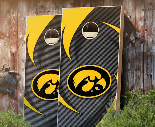 "Iowa Swoosh" Cornhole Boards