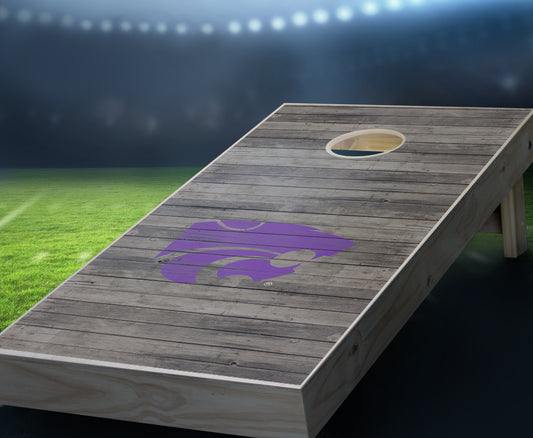 "Kansas State Distressed" Cornhole Boards