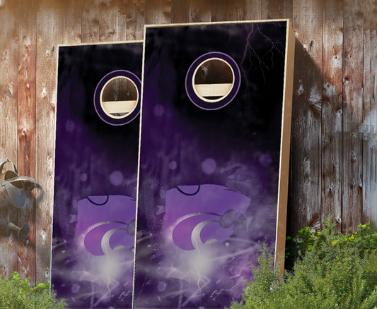 "Kansas State Smoke" Cornhole Boards