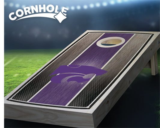 "Kansas State Stained Stripe" Cornhole Boards