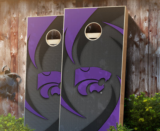 "Kansas State Swoosh" Cornhole Boards