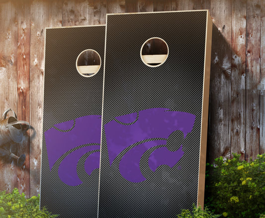 "Kansas State Slanted" Cornhole Boards