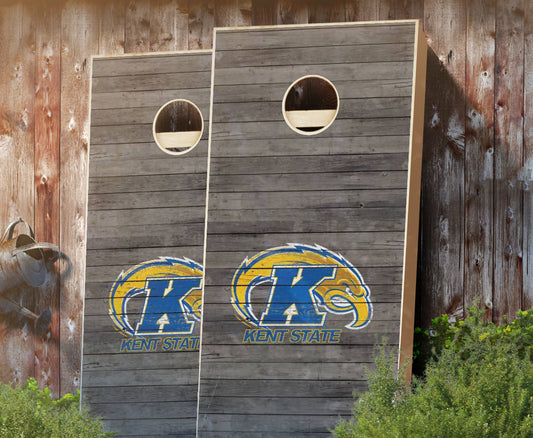 "Kent State Distressed" Cornhole Boards