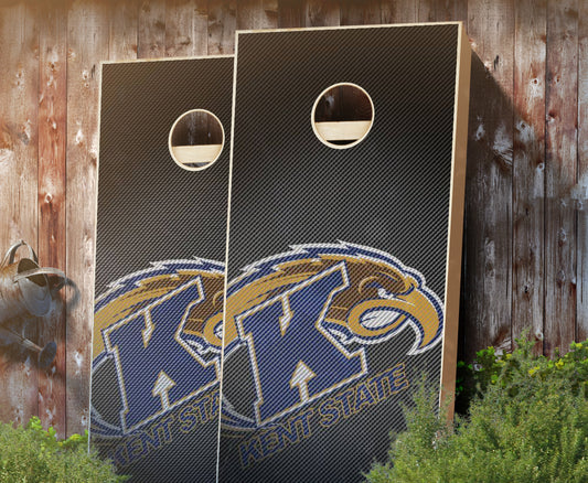 "Kent State Slanted" Cornhole Boards