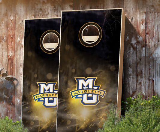 "Marquette Smoke" Cornhole Boards