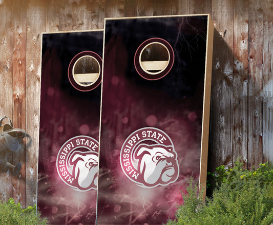 "Mississippi State Smoke" Cornhole Boards