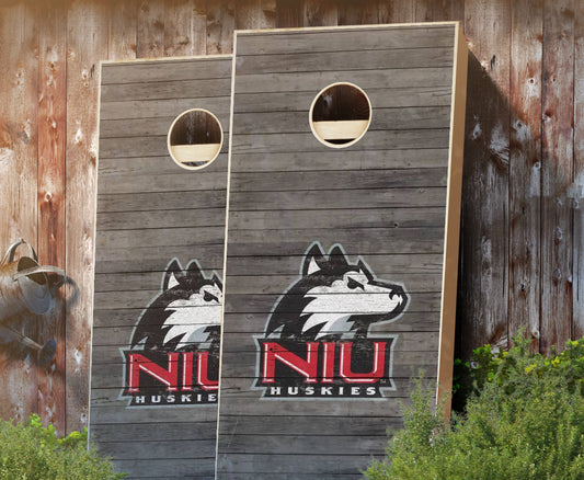 "Northern Illinois Distressed" Cornhole Boards