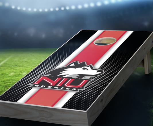 "Northern Illinois Striped" Cornhole Boards