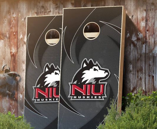 "Northern Illinois Swoosh" Cornhole Boards