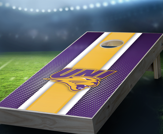 "Northern Iowa Striped" Cornhole Boards