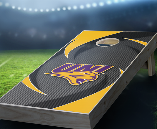 "Northern Iowa Swoosh" Cornhole Boards