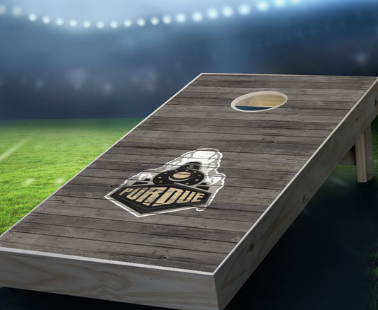 "Purdue Distressed" Cornhole Boards