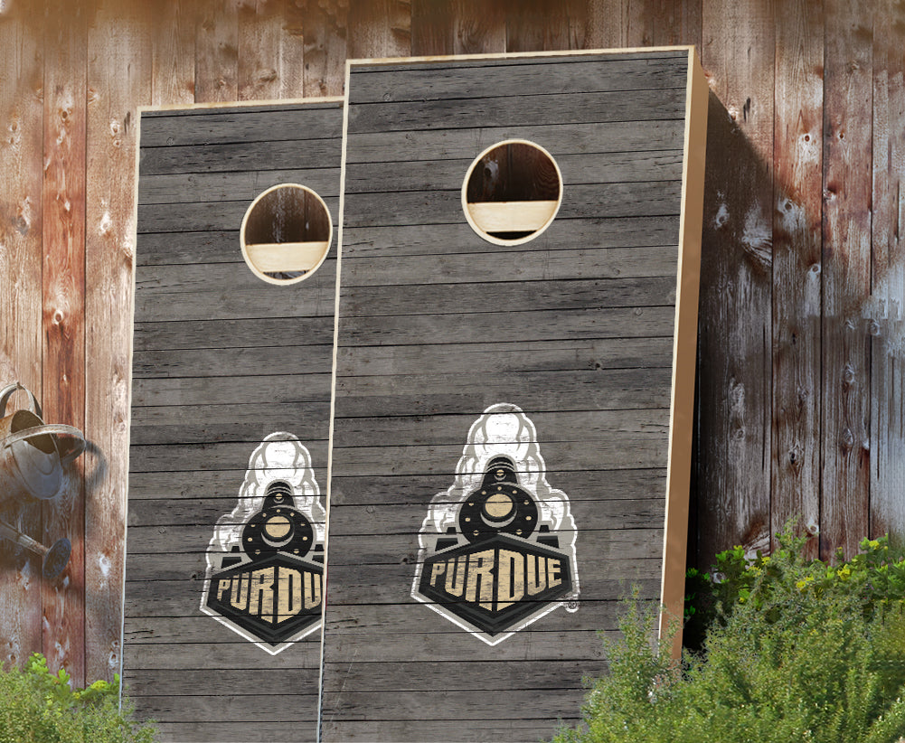 "Purdue Distressed" Cornhole Boards