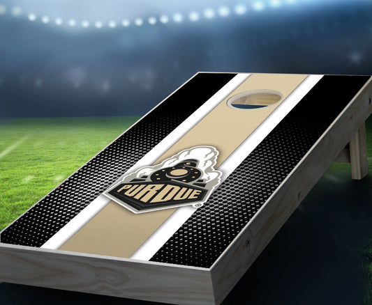 "Purdue Striped" Cornhole Boards