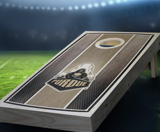 "Purdue Stained Stripe" Cornhole Boards